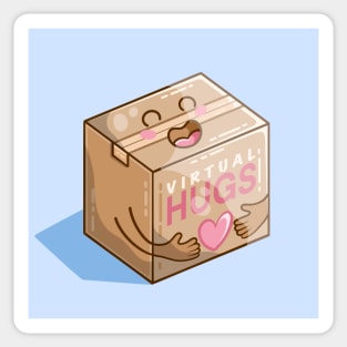 Box of Virtual Hugs Sticker